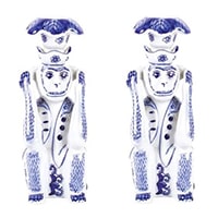 Chinoiserie Monkey Candle Holders
