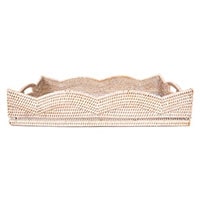 Artifacts Wicker Scalloped Tray