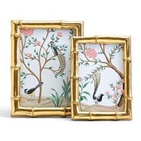 Two's Company Gold Bamboo Frame Set