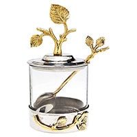Godinger Leaf Jam Jar with Spoon